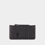 ADC Zipped Card Holder - AMI Paris - Leather - Black