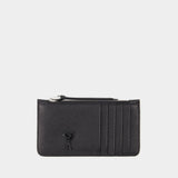 ADC Zipped Card Holder - AMI Paris - Leather - Black
