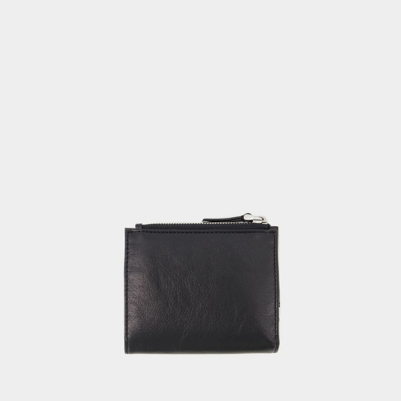 Voulez Vous Folded Wallet - AMI Paris - Leather - Black