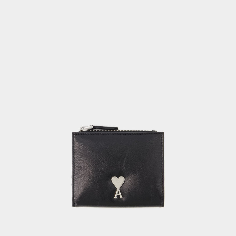 Voulez Vous Folded Wallet - AMI Paris - Leather - Black