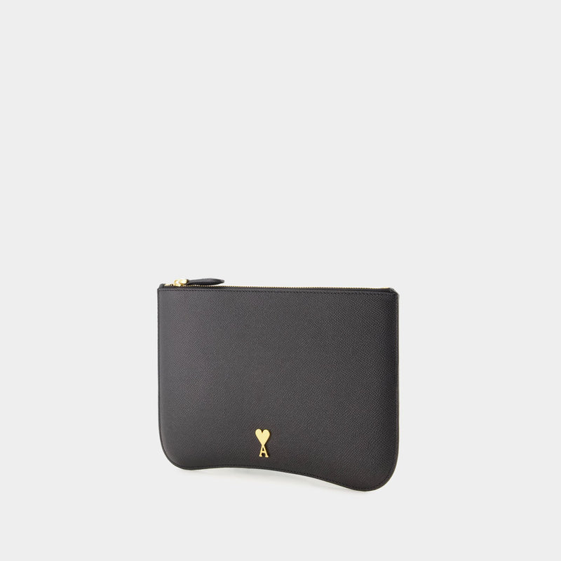 Paris Pouch - AMI Paris - Leather - Black