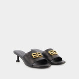 Groupie M50 Sandals - Balenciaga -  Black/Gold - Leather