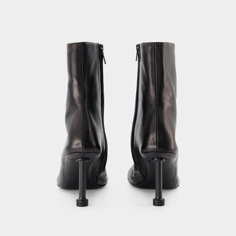 Groupie M80 Ankle Boots - Balenciaga -  Black/Gold - Leather