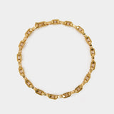 Hourglass Choker Necklace - Balenciaga - Gold