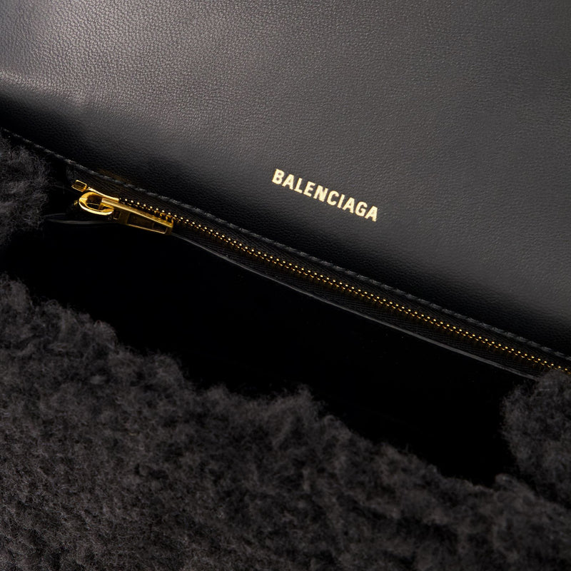 Hourglass S Bag - Balenciaga -  Black - Synthetic