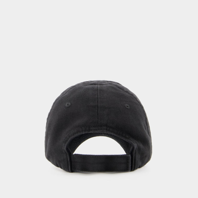 Bb Destroyed  Hat - Balenciaga -  Black/White - Cotton