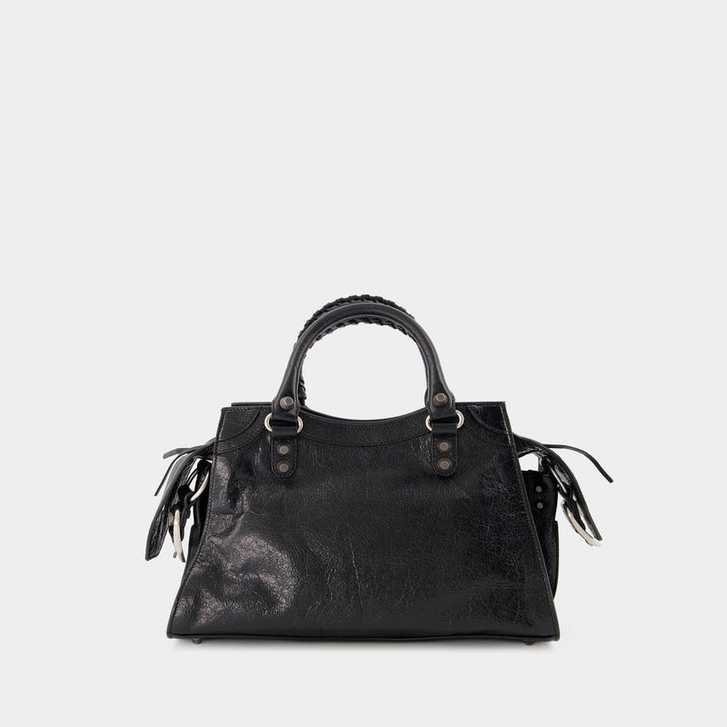 BALENCIAGA City Medium Bag in Black Leather