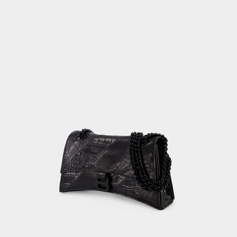 Crush Chain S Bag - Balenciaga - Leather - Black