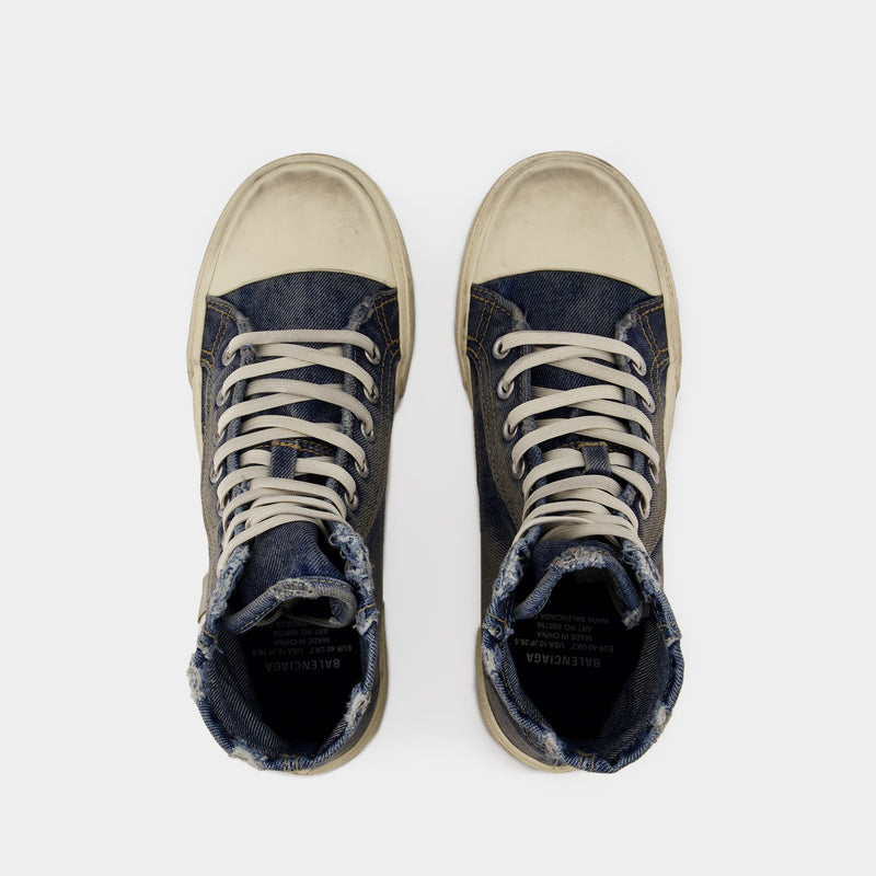 Paris High Top Sneakers - Balenciaga - Canvas - Mid 90's Blue