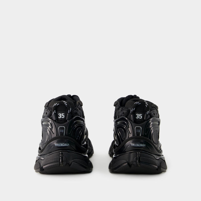 Runner Sneakers - Balenciaga - Mesh - Black Matt