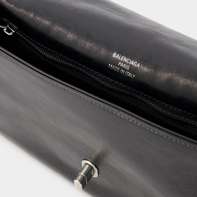 Balenciaga Vintage Leather Shoulder Bag BB Flap Clasp And Shoulder Buckle