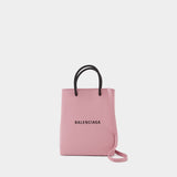 Phone Holder - Balenciaga - Leather - Powder Pink