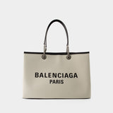 Duty Free Tote Bag L - Balenciaga - Cotton - Beige