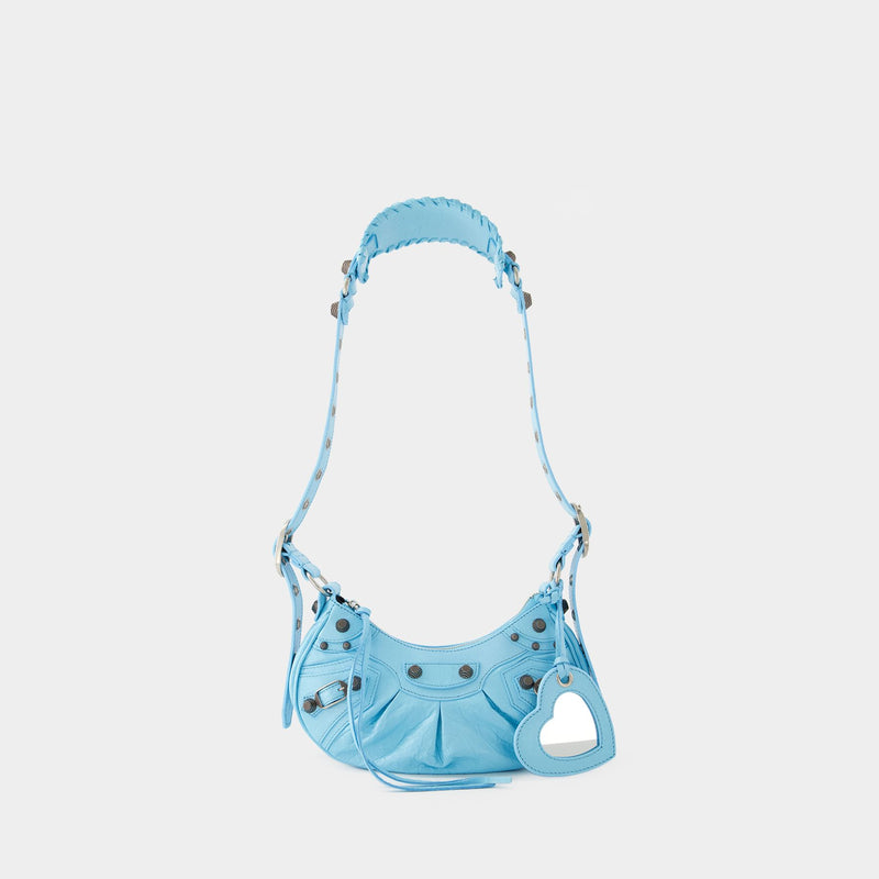 トートバッグ BALENCIAGA Light blue leather Le Cagole XS shoulder bag Balenciaga Le Cagole XS Shoulder Bag | Blue | FARFETCH JO