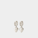 Sharp Heart Earrings - Balenciaga - Silver