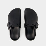 Sunday Slides - Balenciaga - Leather - Black