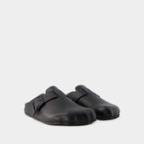 Sunday Slides - Balenciaga - Leather - Black