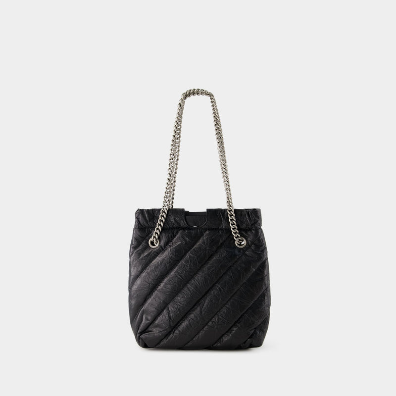 Crush S Shopper Bag - Balenciaga - Leather - Black