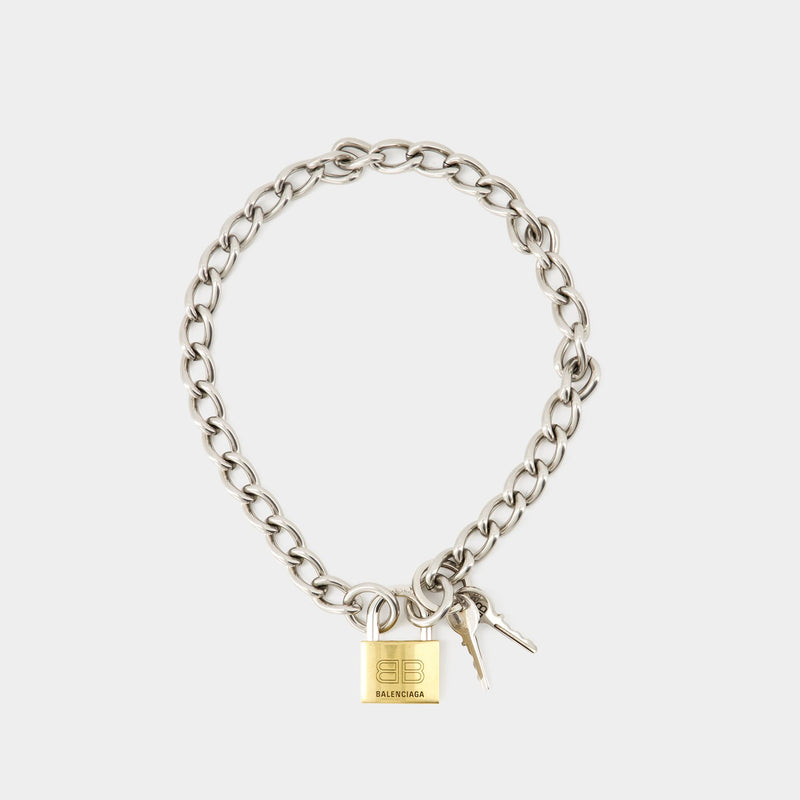 Locker Necklace  - Balenciaga - Silver - Silver