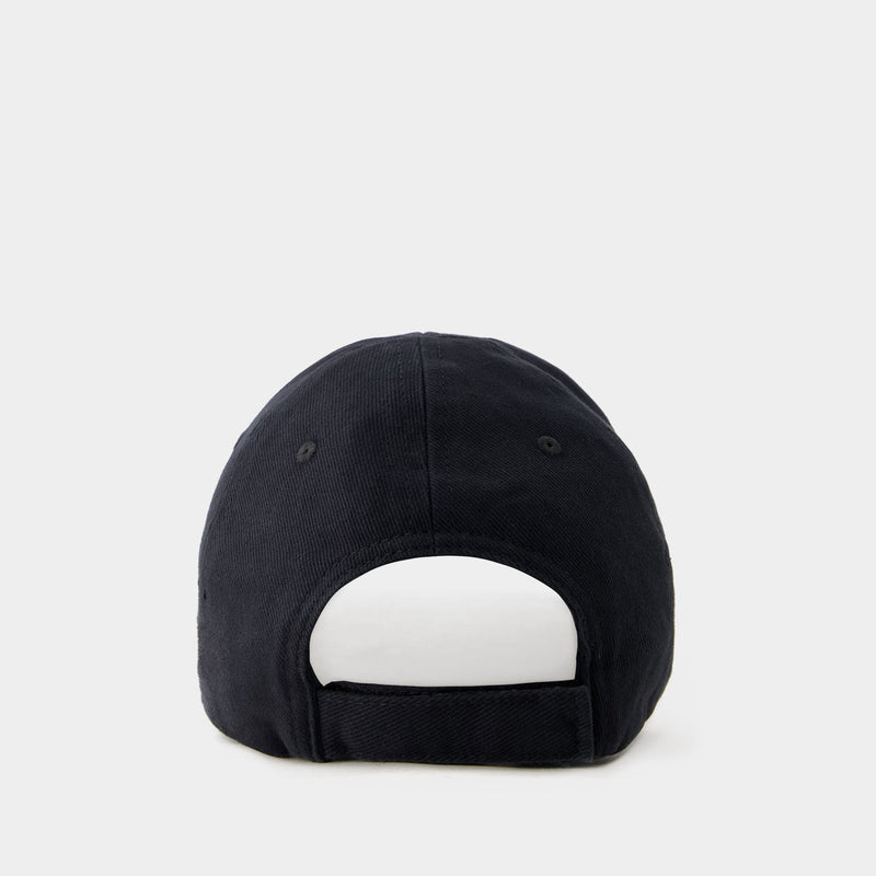 3b Cap - Balenciaga - Cotton - Black