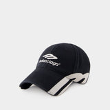 3b Cap - Balenciaga - Cotton - Black