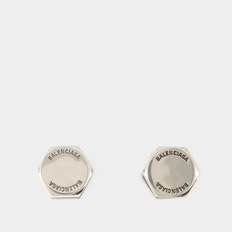 Garage Screw Earrings - Balenciaga - Silver - Silver