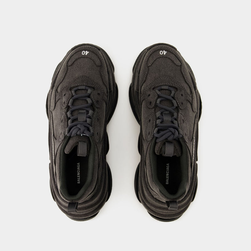 Triple S Sneakers - Balenciaga - Denim - Black