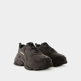 Triple S Sneakers - Balenciaga - Denim - Black