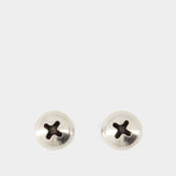 Garage Screw Earrings - Balenciaga - Silver - Silver