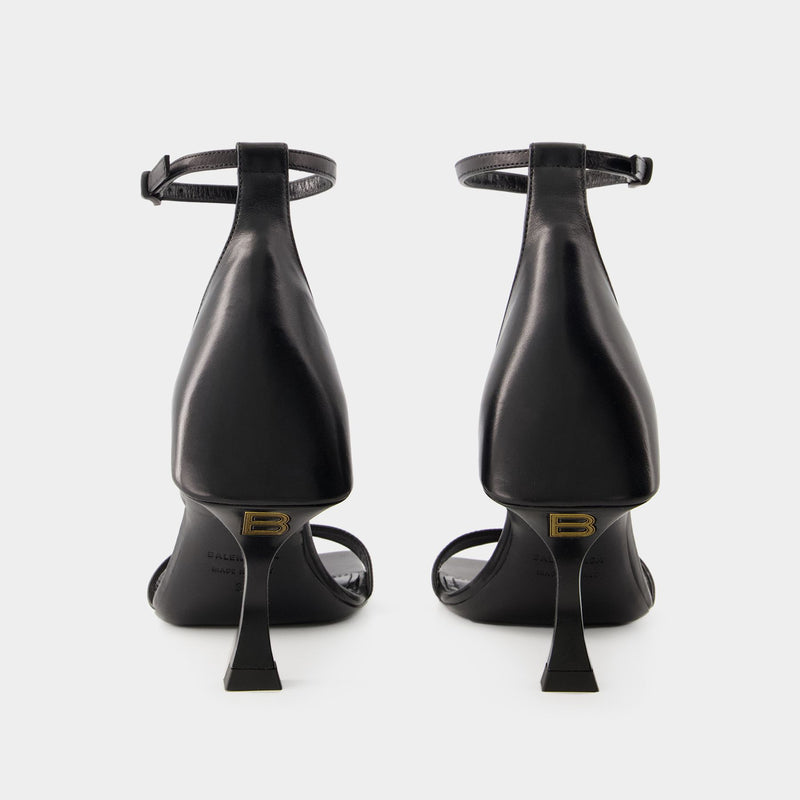 Hourglass Sandals - Balenciaga - Leather - Black