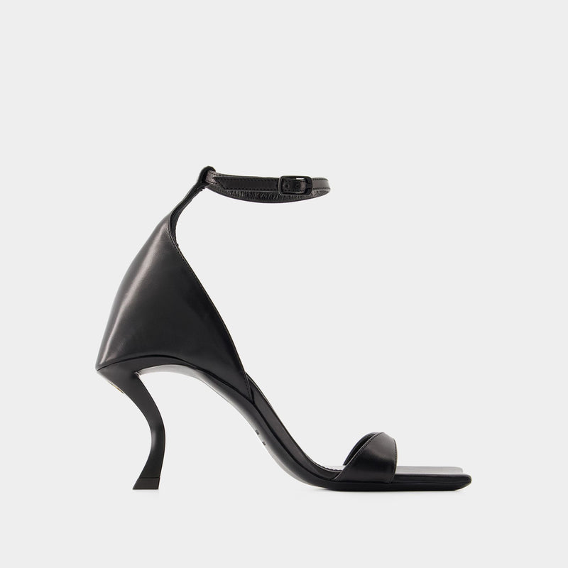 Hourglass Sandals - Balenciaga - Leather - Black