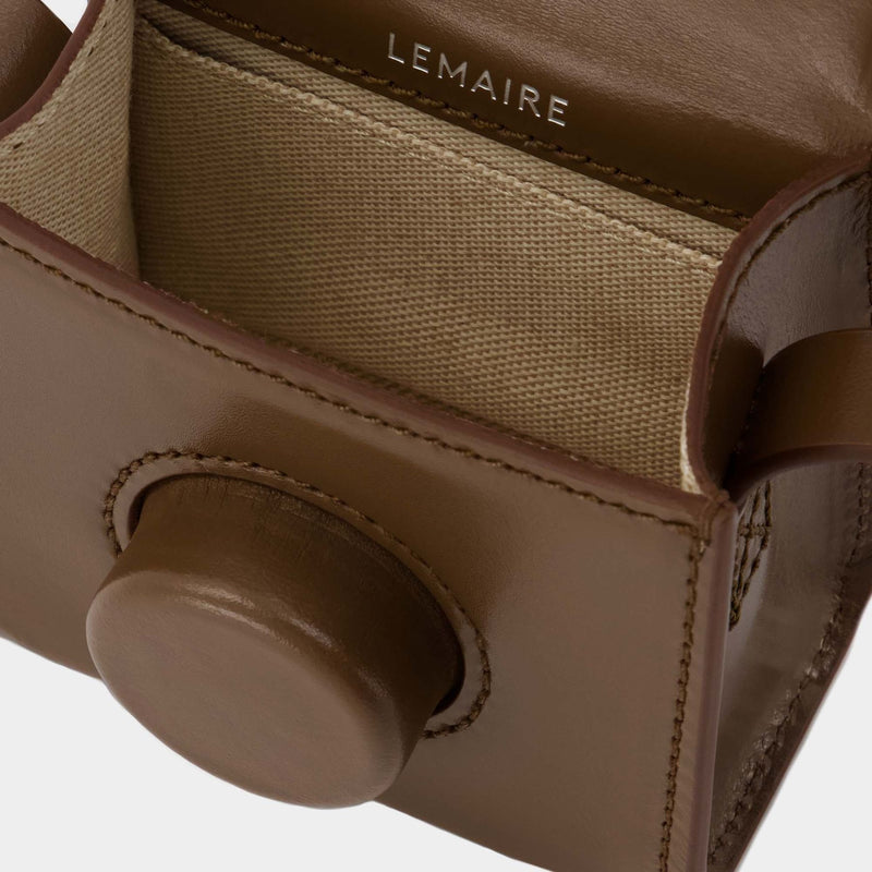 Mini Camera Crossbody  - Lemaire - Hazelnut Brown - Leather