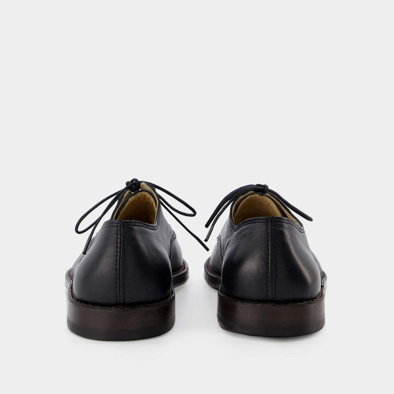 Flat Laced Derbies - Lemaire - Black - Leather