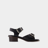 Strat 35 Sandals - Lemaire - Black - Leather