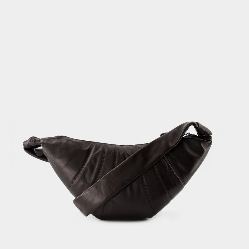 Medium Croissant Bag - Lemaire - Leather - Dark Chocolate