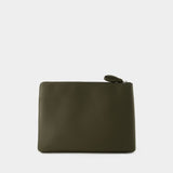 Document Holder - Lemaire - Leather - Dark Moss