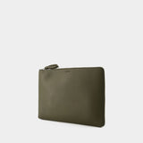 Document Holder - Lemaire - Leather - Dark Moss