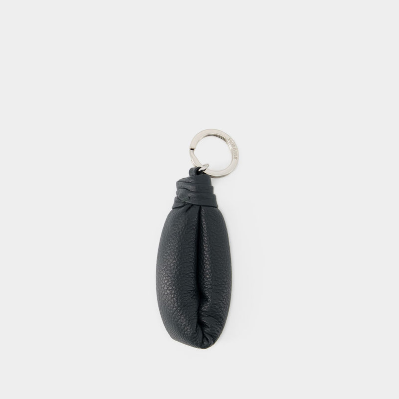 Wadded Keyring- Lemaire - Leather - Midnight Green
