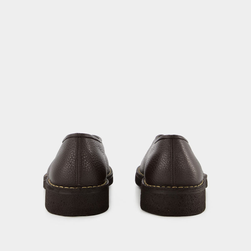 Piped Crepe Loafers - Lemaire - Leather - Dark Brown