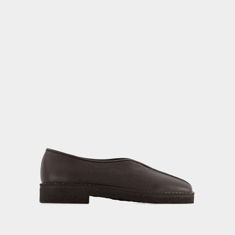 Piped Crepe Loafers - Lemaire - Leather - Dark Brown