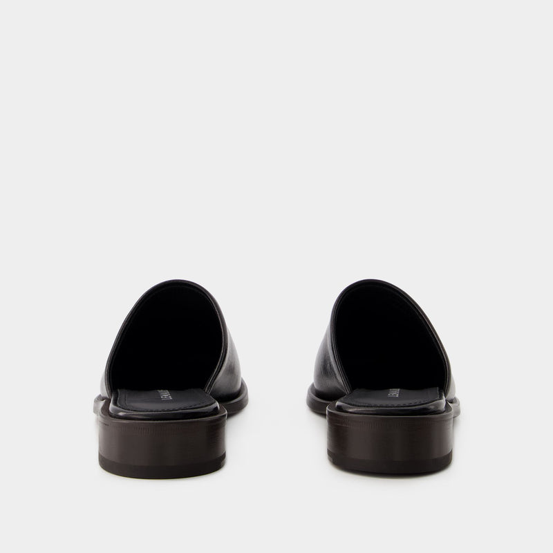 Square Mules - Lemaire - Leather - Black
