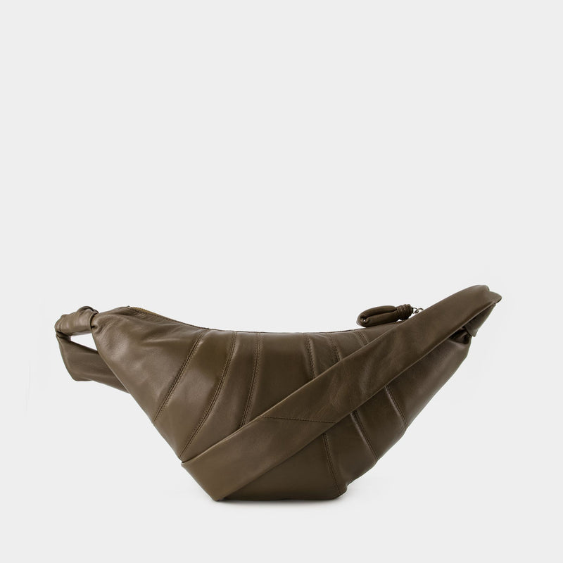 Medium Croissant Bag - Lemaire - Leather - Dark Tobacco