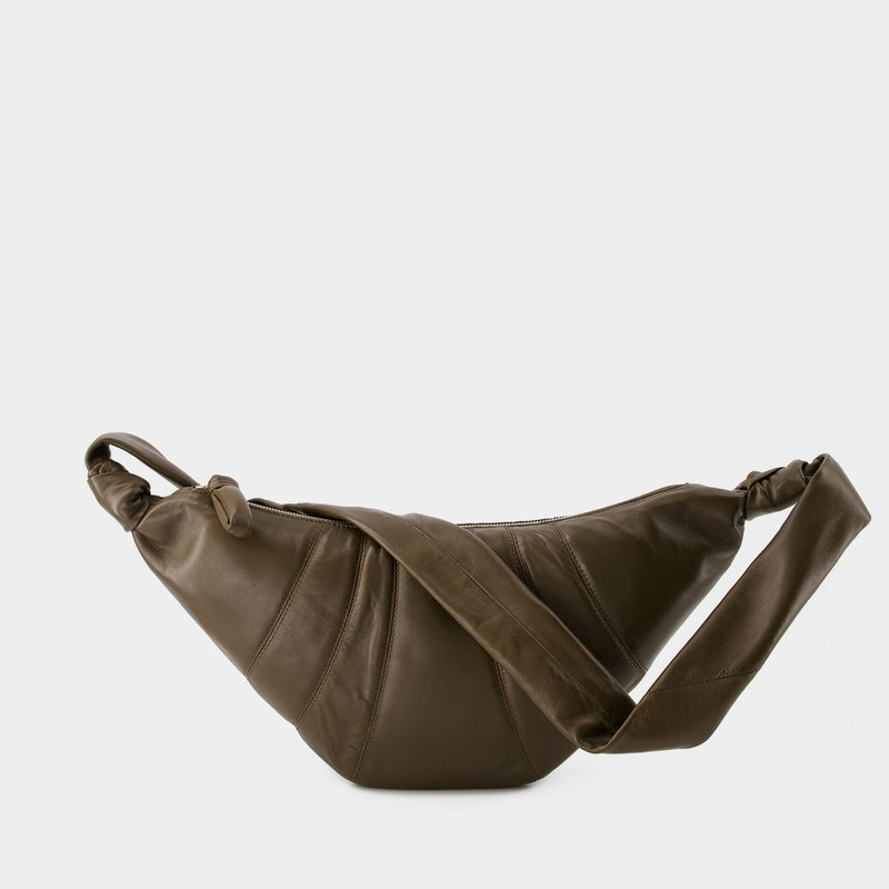 Medium Croissant Bag - Lemaire - Leather - Dark Tobacco