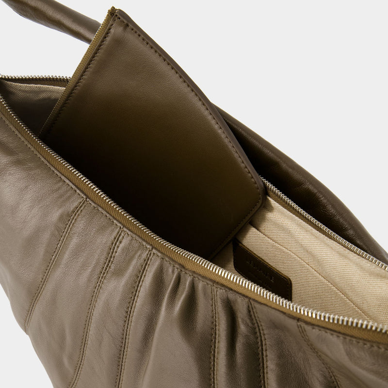 Large Croissant Bag - Lemaire - Leather - Dark Tobacco