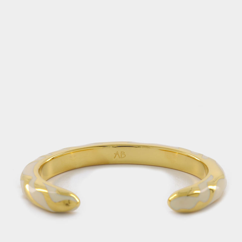 Liwa Bracelet in White Resin/Gold Plated