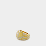 Liwa Ring in White Resin/Gold