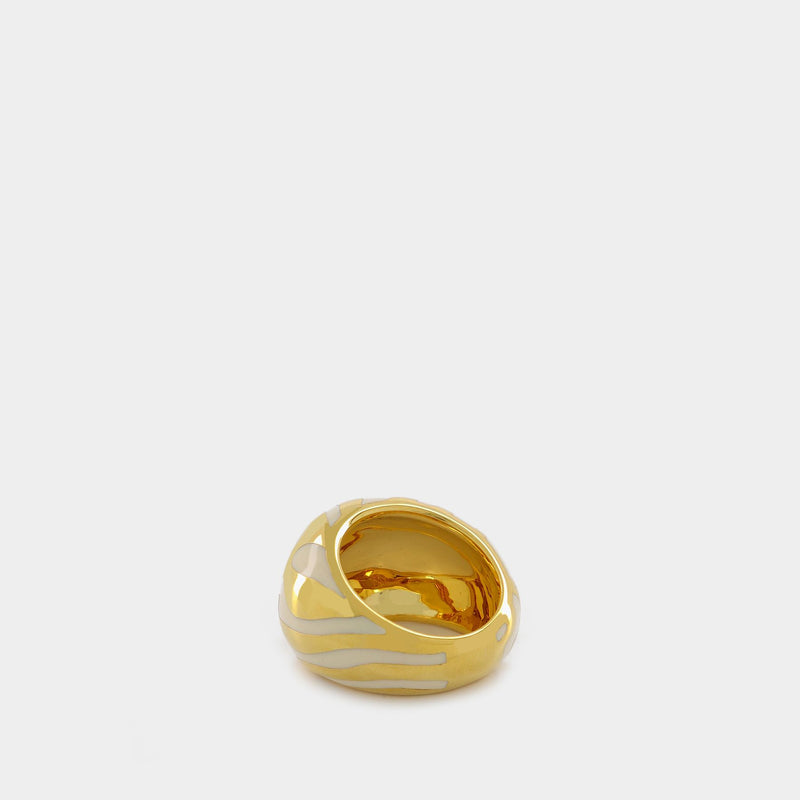 Liwa Ring in White Resin/Gold
