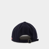 Tricolor Fox 6P Hat - Maison Kitsune - Navy - Cotton