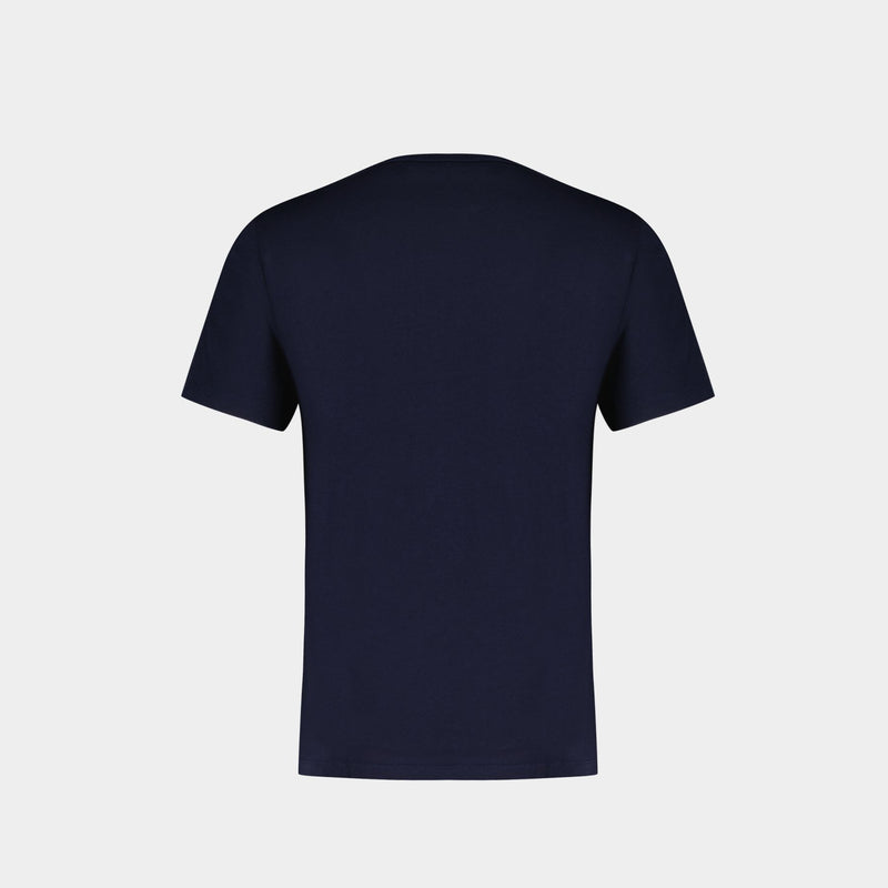 Classic Chillax Fox Patch T-Shirt - Maison Kitsune - Blue - Cotton