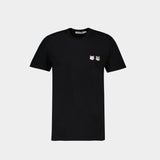 Double Monogram Fox Head Patch Classic T-Shirt in Black Cotton